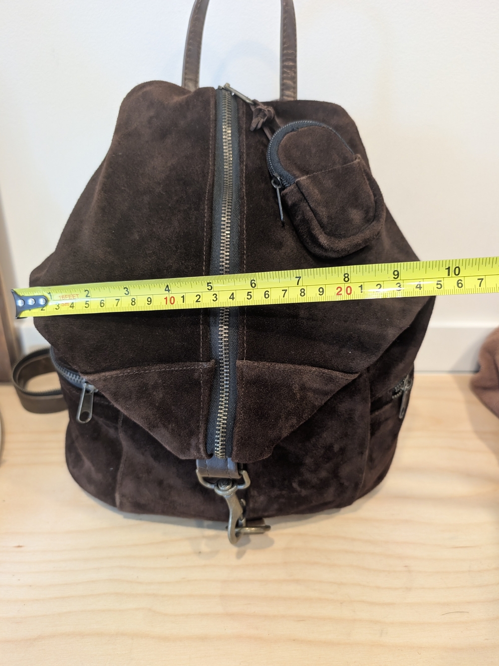 VTG Jeanne Lottie Canada Suede & Leather Convertible Backpack | Rare Slouchy Bag - Picture 15 of 16